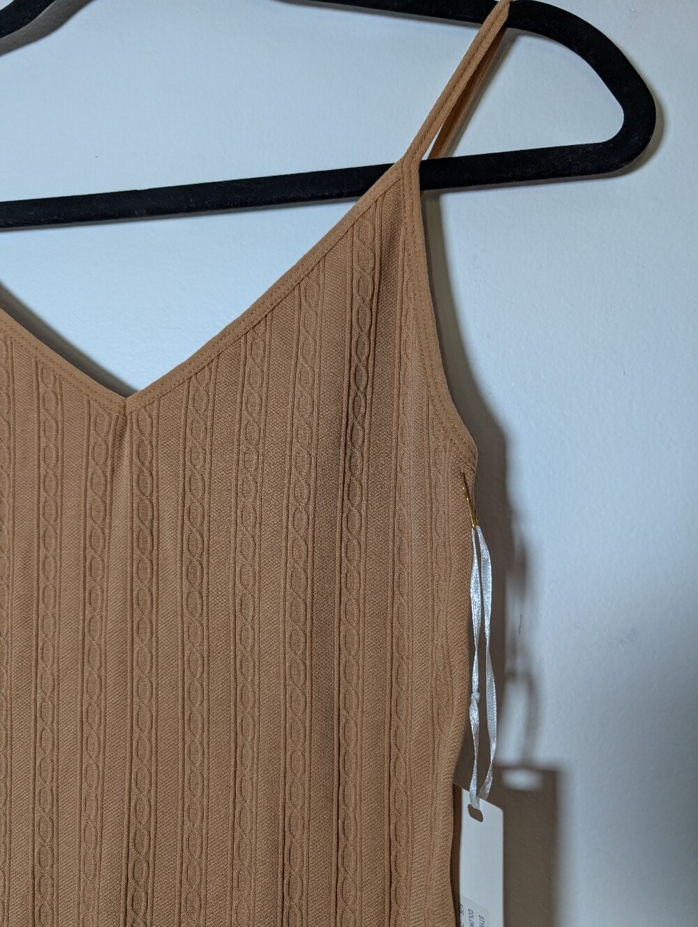 Spaghetti Strap Midi Dress in Camel By Elle & Kate NWT One Size - Picture 4 of 6